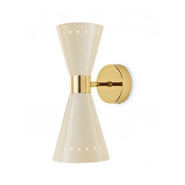 Megafono 1 Arm Wall Light - Gold & Ivory