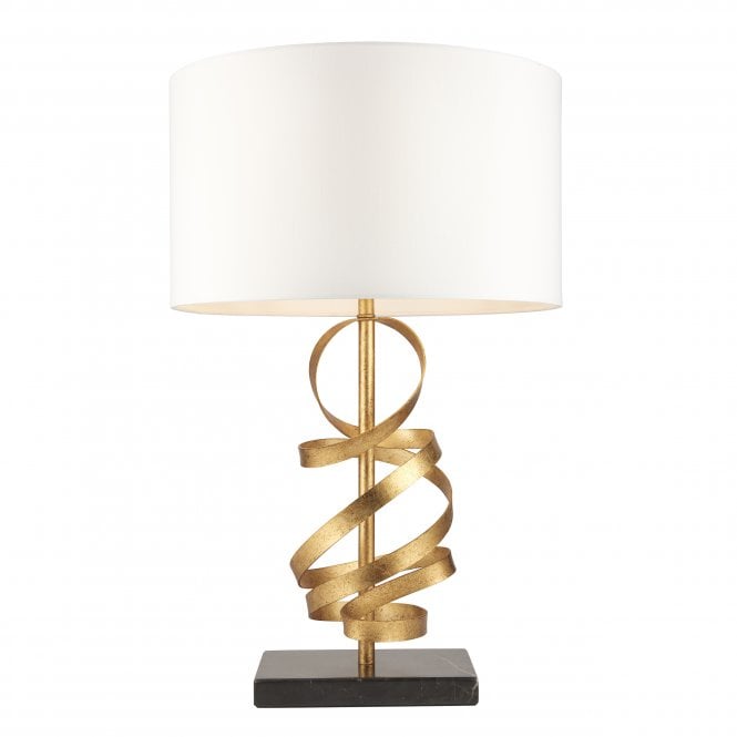 Utopia Lighting Utopia Lighting Swirl Table Lamp - Gold And Ivory Shade