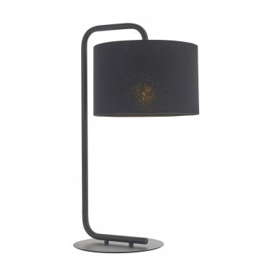 The Modern Table Lamp - Satin Black With Black Shade